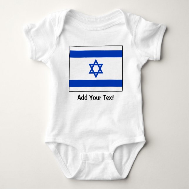 Israel – Israeli Flag Baby Bodysuit (Front)