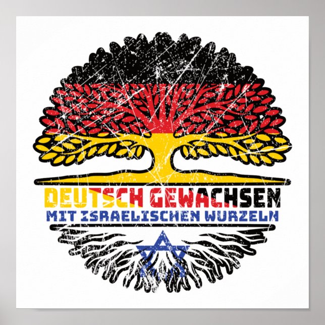 Israel Israeli German Germany Baum Wurzel Poster (Front)