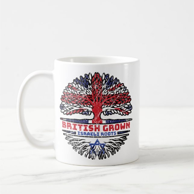 Israel Israeli Uk United Kingdom British Tree Coffee Mug (Left)