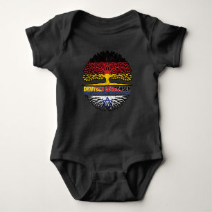 Israel Israelisch Deutsch Deutschland Baum Wurzel Baby Bodysuit