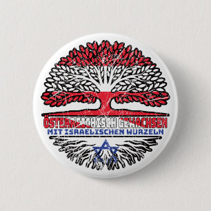 Israel Israelisch Österreichisch Österreich Baum 6 Cm Round Badge