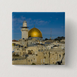 Israel, Jerusalem, Dome of the Rock 15 Cm Square Badge