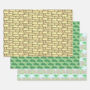 Israel Jerusalem Themed Wrapping Paper Sheet