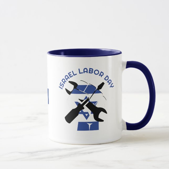 ISRAEL LABOR DAY Monogram Israeli Flag Mug (Right)