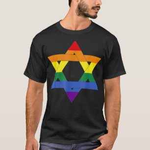 Israel LGBTQ Rainbow Flag Gay Pride Star Of David T-Shirt