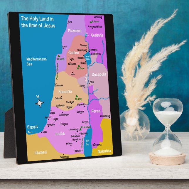 Israel Map First Century   Plaque (Side)