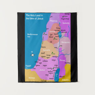Israel Map First Century Tapestry