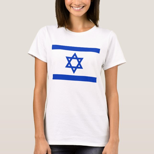ISRAEL National Flag Coat of Arms Patriotic  T-Shirt (Front)