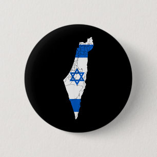 Israel National Flag Distressed Map 6 Cm Round Badge