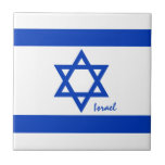 Israel patriots, Israeli flag decorative Tile<br><div class="desc">Decorative Tile: Flag of Israel - love my country,  travel,  holiday,  weddings,  patriots / sports fans</div>