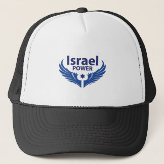Israel Power with Bluew wings Trucker Hat