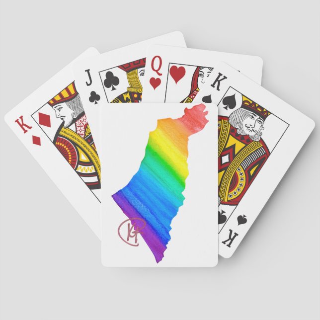 Israel Pride Art Playing Cards (Back)
