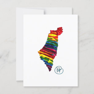 Israel Pride Studio Art Postcard