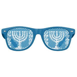 Israel Retro Party Shades, Menorah, Israeli Sunglasses