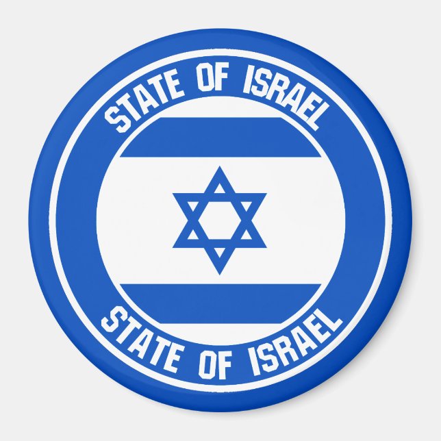 Israel Round Emblem Magnet (Front)
