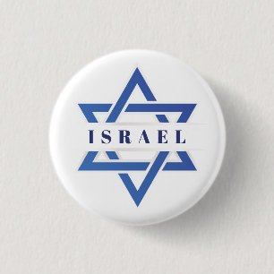 Israel Star Of David Flag 3 Cm Round Badge