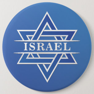 Israel Star Of David Flag 6 Cm Round Badge