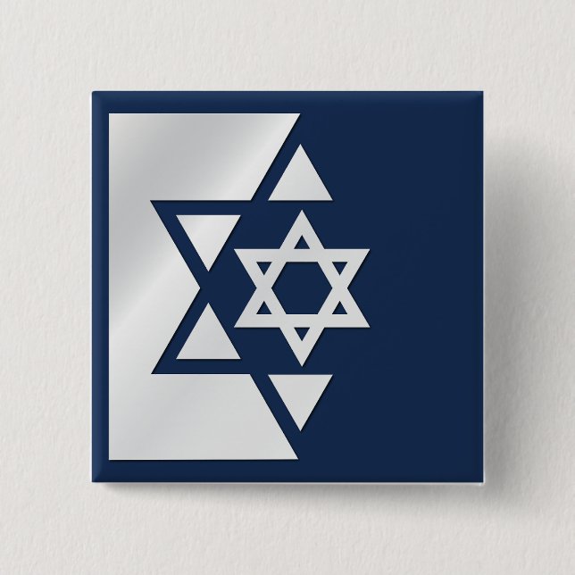 Israel Strong Flag 15 Cm Square Badge (Front)