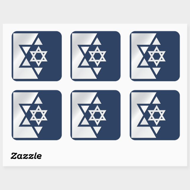 Israel Strong Flag Square Sticker (Sheet)