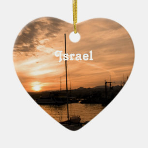 Israel Sunset Ceramic Tree Decoration