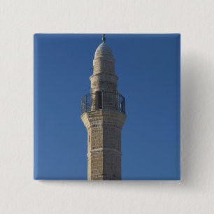 Israel, Tel Aviv, Jaffa, mosque minaret 15 Cm Square Badge