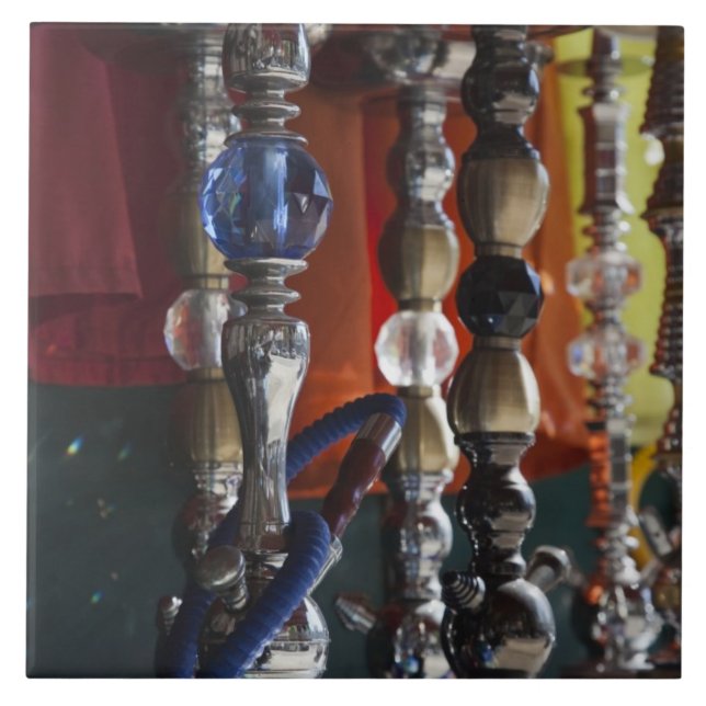 Israel, Tel Aviv, Jaffa, sheesha water pipes Ceramic Tile (Front)