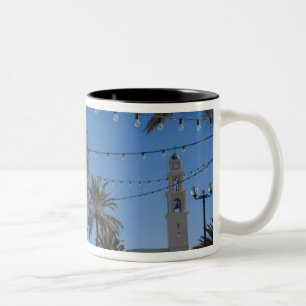 Israel, Tel Aviv, Jaffa, stairs, Old Jaffa Two-Tone Coffee Mug