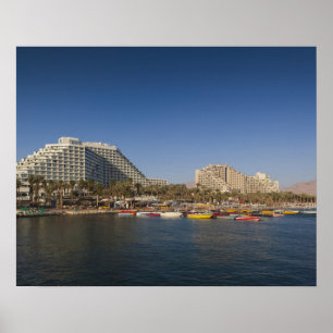 Israel, The Negev, Eilat, Red Sea beachfront Poster