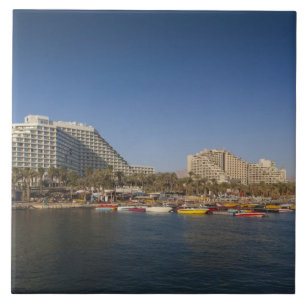 Israel, The Negev, Eilat, Red Sea beachfront Tile