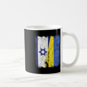 Israel Ukraine Half Flag Israeli Ukrainian Heritag Coffee Mug