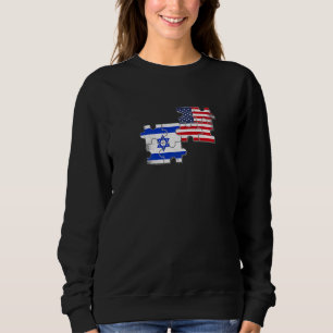 Israel USA Israeli American Flag Sweatshirt