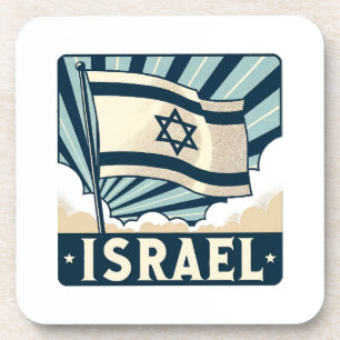 Israel  Vintage Travel Poster Coaster