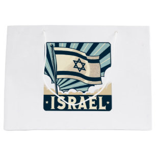 Israel  Vintage Travel Poster Large Gift Bag