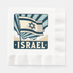 Israel Vintage Travel Poster Napkin