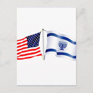 Israeli American flag collection Postcard