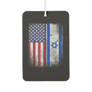 Israeli American Flag Israel Usa Roots America Car Air Freshener