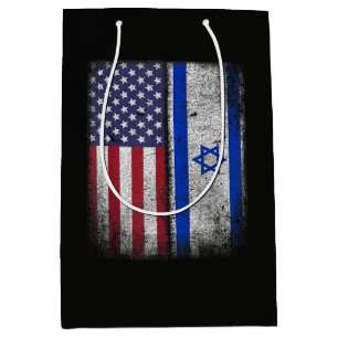 Israeli American Flag Israel Usa Roots America Medium Gift Bag