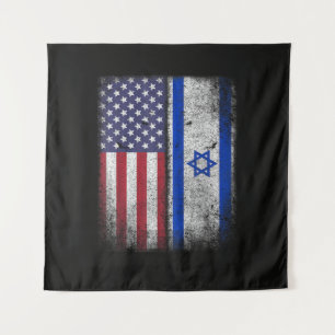Israeli American Flag Israel Usa Roots America Tapestry