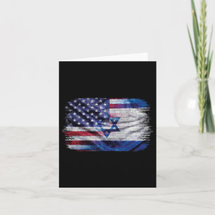 Israeli American Flag Pride Israel Usa For Women M Card