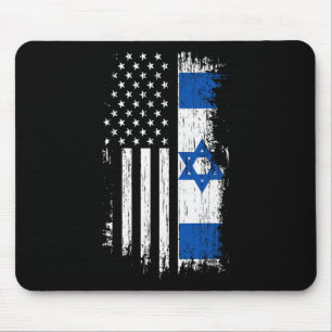 Israeli American Flag - Pride Israel Usa Shirt Mouse Pad