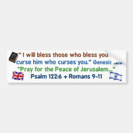 Israeli British flag collection Bumper Sticker