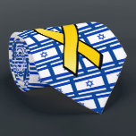 Israeli Flag Bring Them Home Free the Hostages Tie<br><div class="desc">This neck tie shows your love for Israel featuring the Israeli flag and yellow ribbons symbolising Bring Them Home for the Israeli hostages held in Gaza..</div>