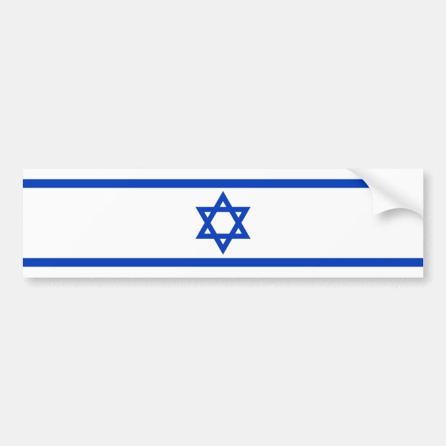 Israeli Flag Bumper Sticker (Front)