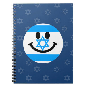 Israeli flag face notebook