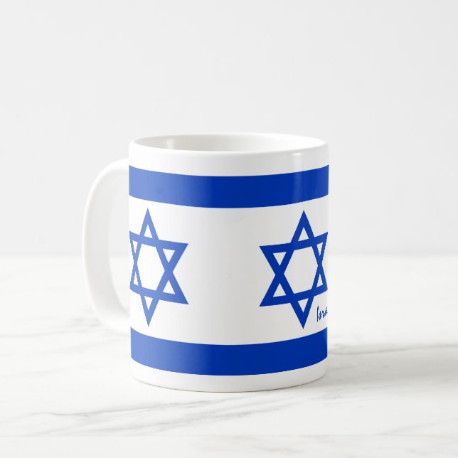 Israeli Flag mug, Israel patriots /sports Coffee Mug (Front Left)