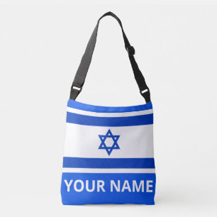 Israeli Flag Personalised Crossbody Bag