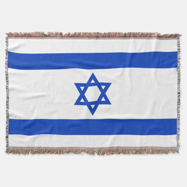 Israeli Flag Throw Blanket (Front)