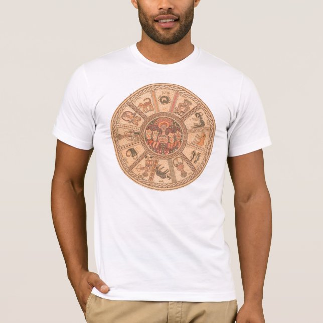 Israeli Hebrew Zodiac Wheel T-Shirt (Front)
