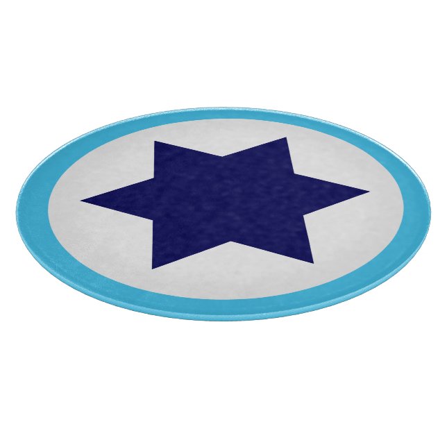 Israeli IAF Blue Star Roundel Cutting Board (Corner)