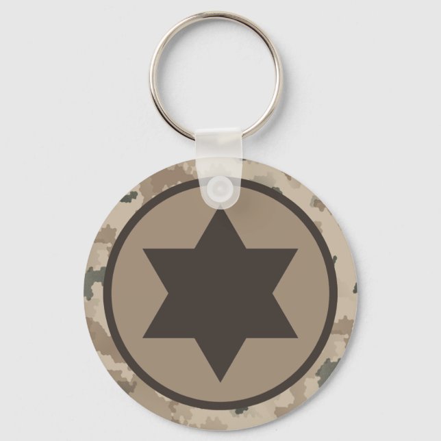 Israeli IAF Star of David Roundel - Desert Key Ring (Front)